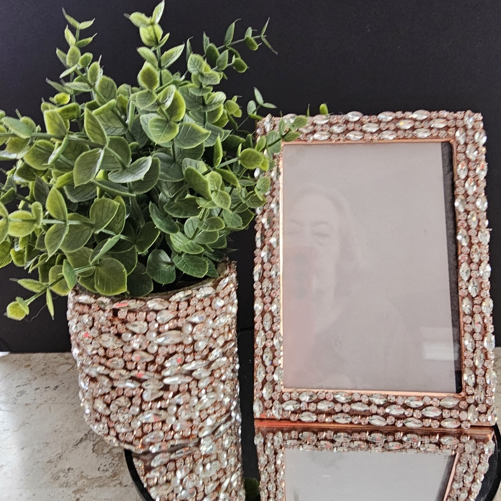 Bling Pic Frame And Plant